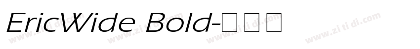 EricWide Bold字体转换